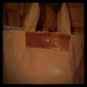Canvas leather bag